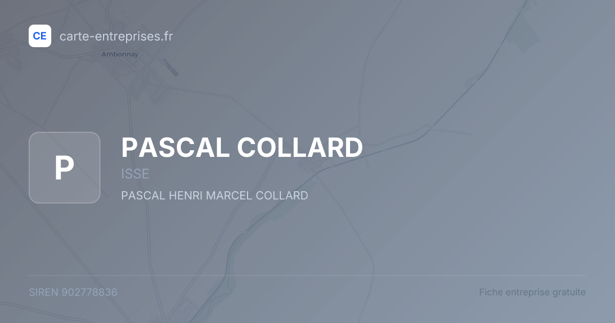 PASCAL COLLARD — 902778836 — fiche entreprise