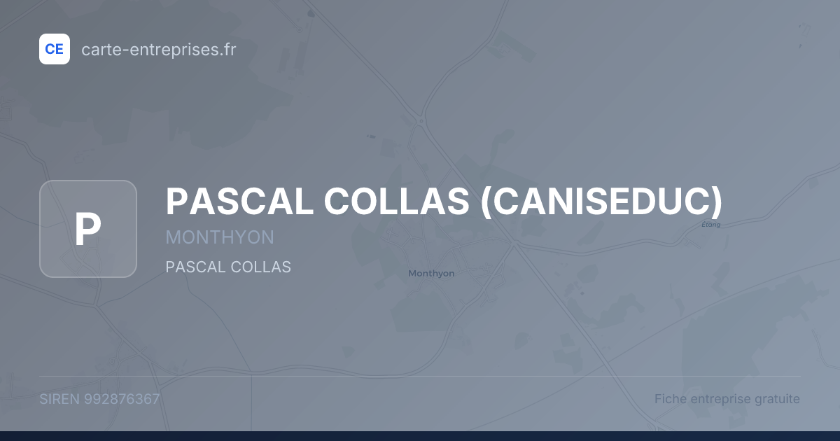 PASCAL COLLAS (CANISEDUC) — 992876367 — fiche entreprise