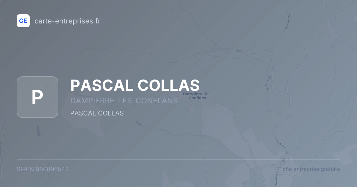 PASCAL COLLAS — 980896542 — fiche entreprise