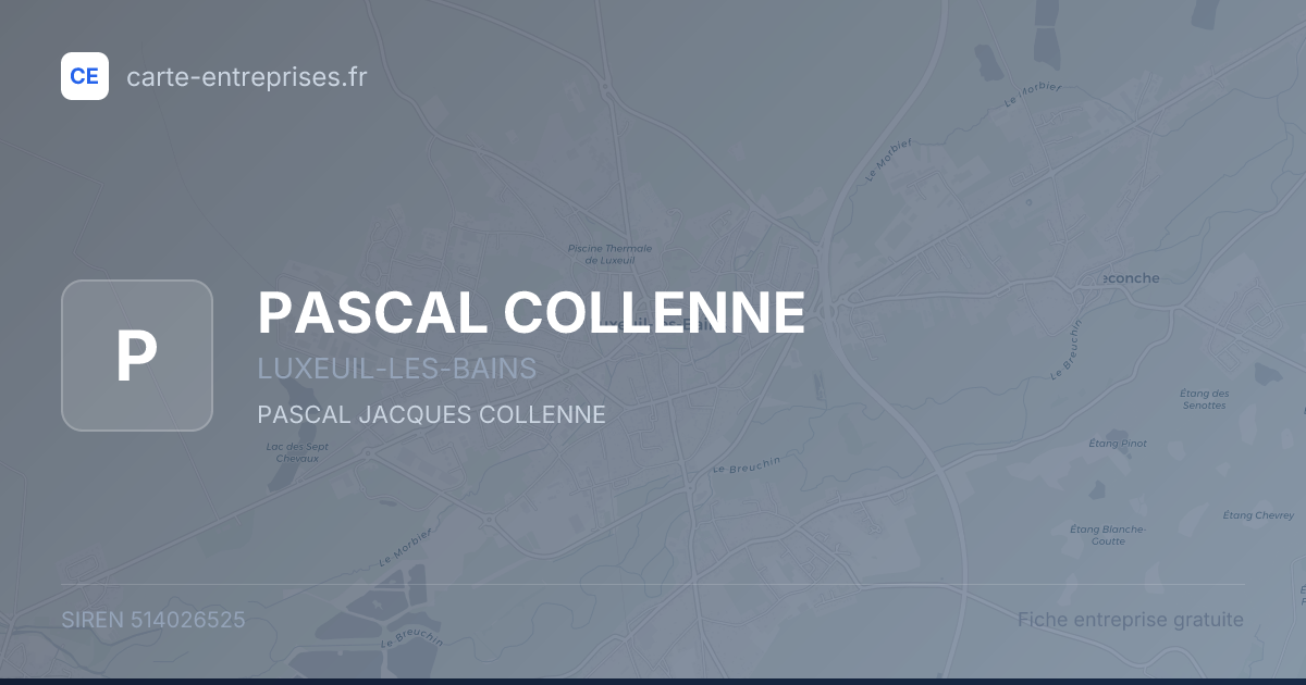 PASCAL COLLENNE — 514026525 — fiche entreprise