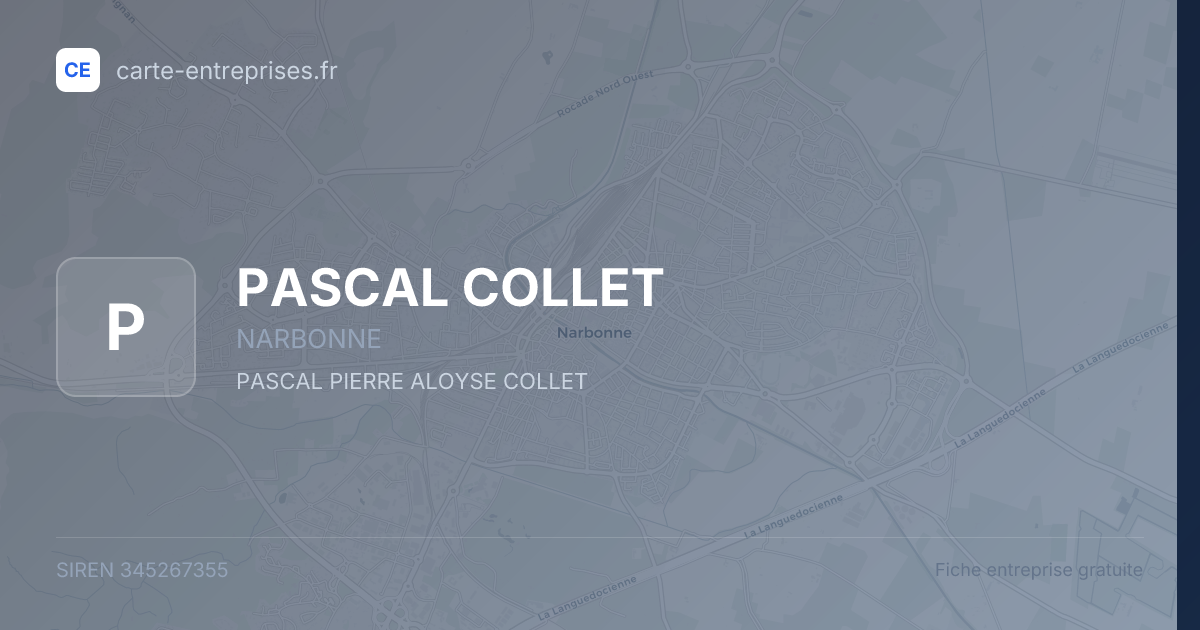 PASCAL COLLET — 345267355 — fiche entreprise