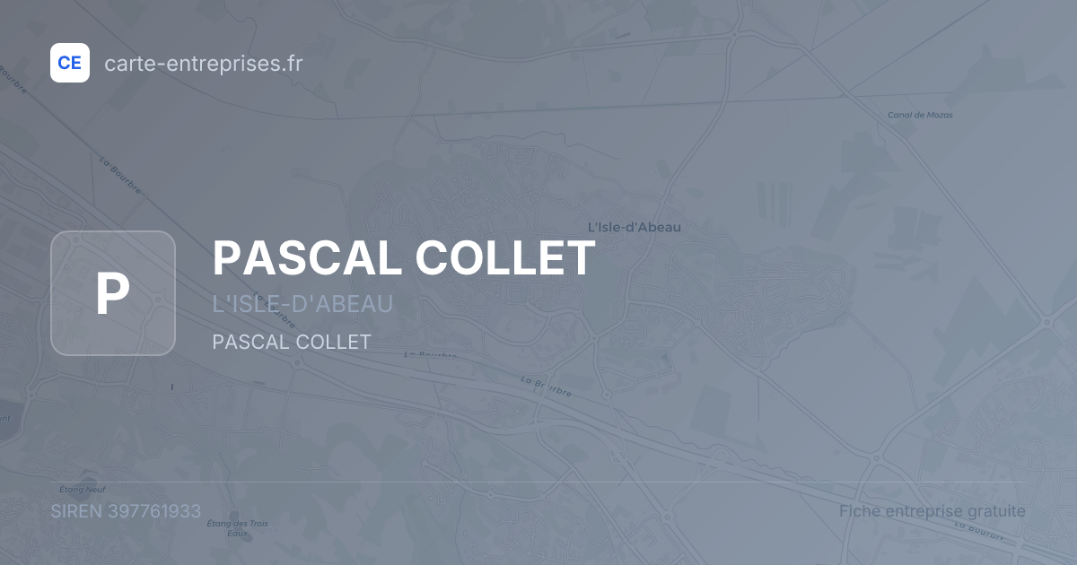 PASCAL COLLET — 397761933 — fiche entreprise