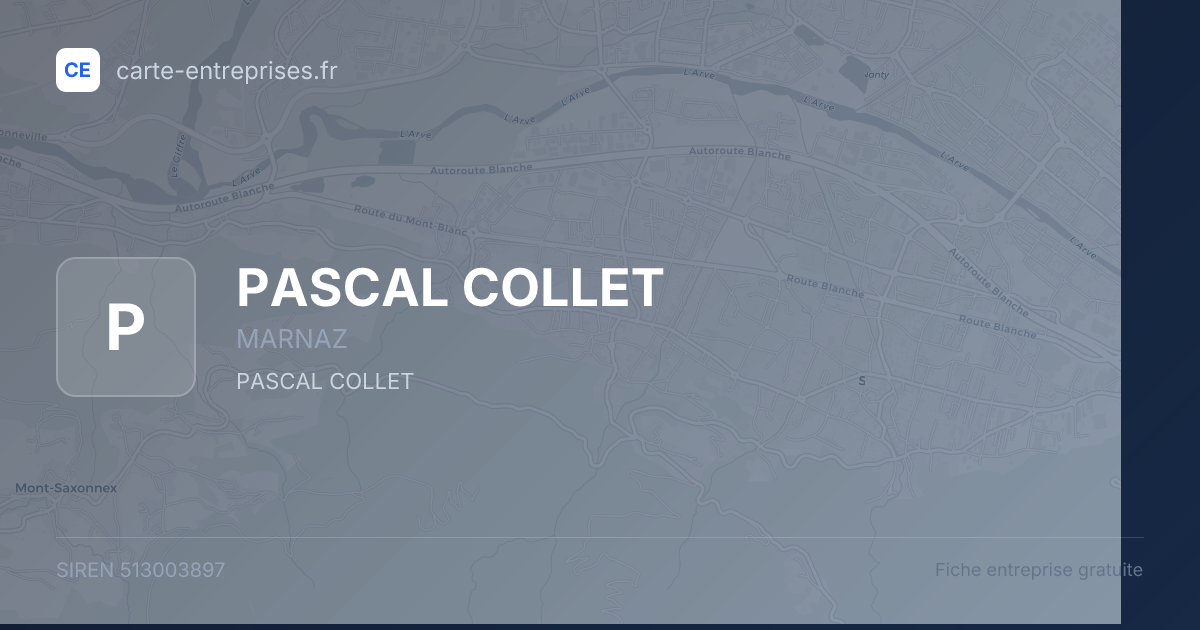 PASCAL COLLET — 513003897 — fiche entreprise