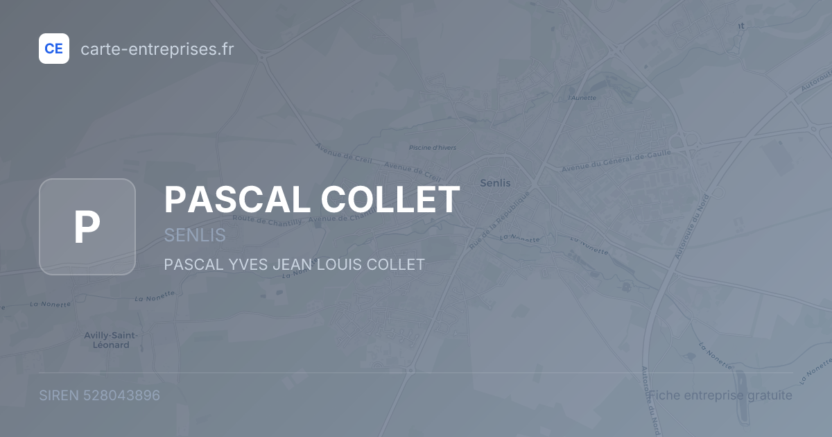PASCAL COLLET — 528043896 — fiche entreprise
