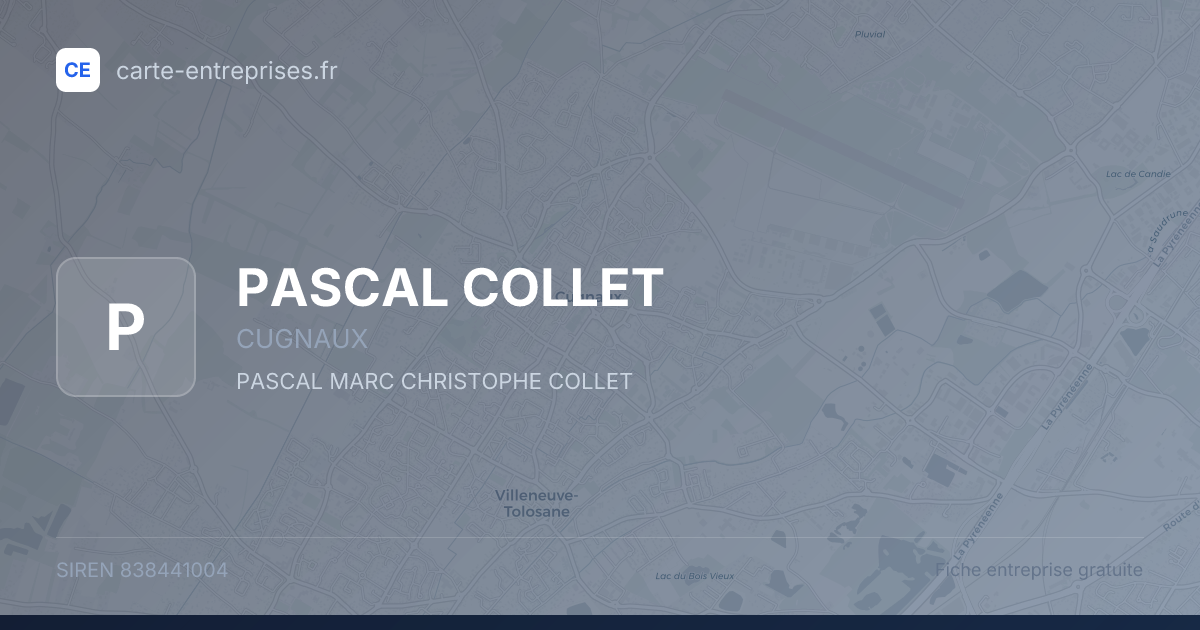 PASCAL COLLET — 838441004 — fiche entreprise