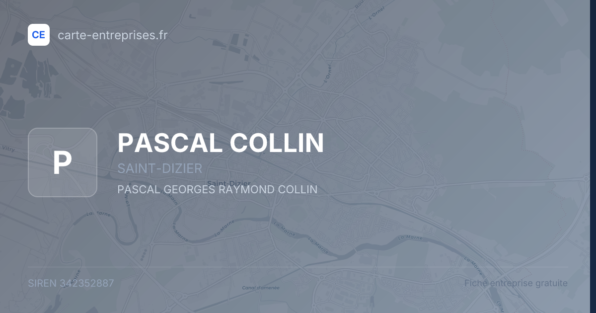 PASCAL COLLIN — 342352887 — fiche entreprise