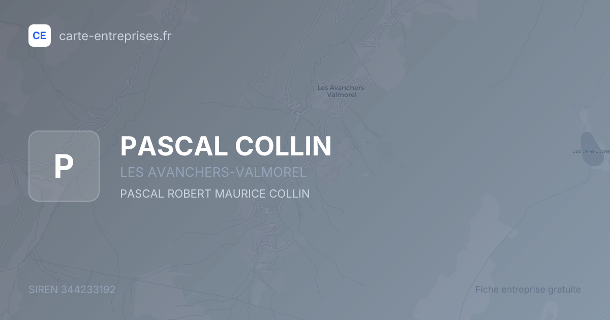 PASCAL COLLIN — 344233192 — fiche entreprise
