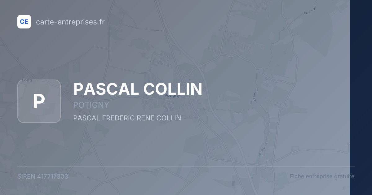 PASCAL COLLIN — 417717303 — fiche entreprise