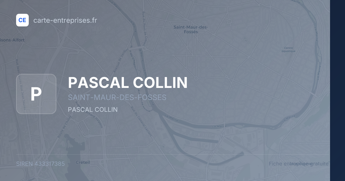 PASCAL COLLIN — 433317385 — fiche entreprise