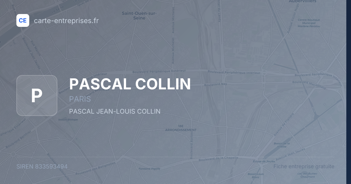 PASCAL COLLIN — 833593494 — fiche entreprise