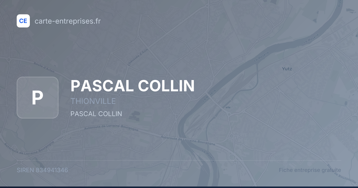 PASCAL COLLIN — 834941346 — fiche entreprise
