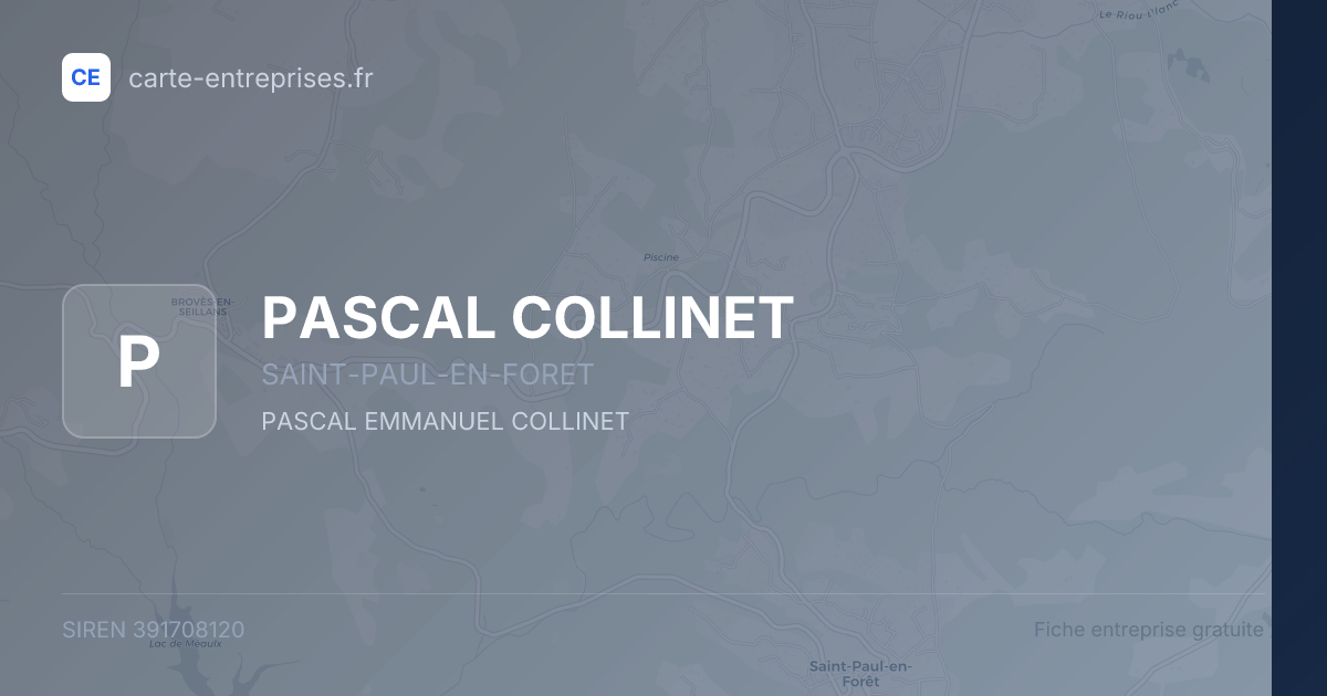 PASCAL COLLINET — 391708120 — fiche entreprise