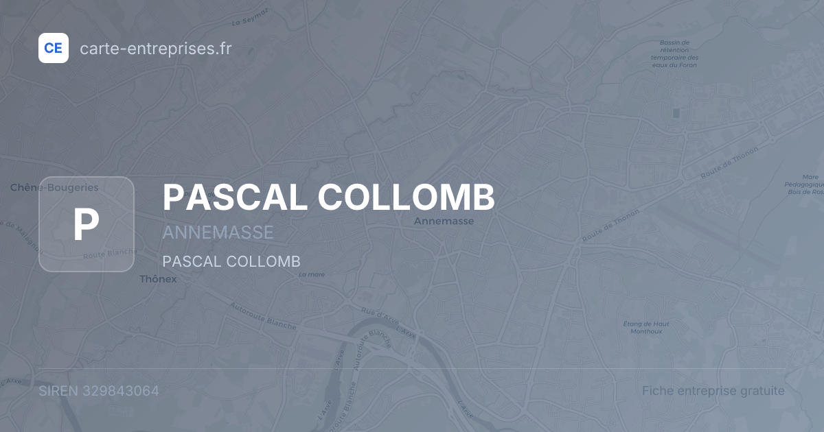 PASCAL COLLOMB — 329843064 — fiche entreprise