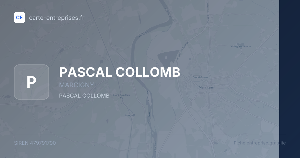 PASCAL COLLOMB — 479791790 — fiche entreprise
