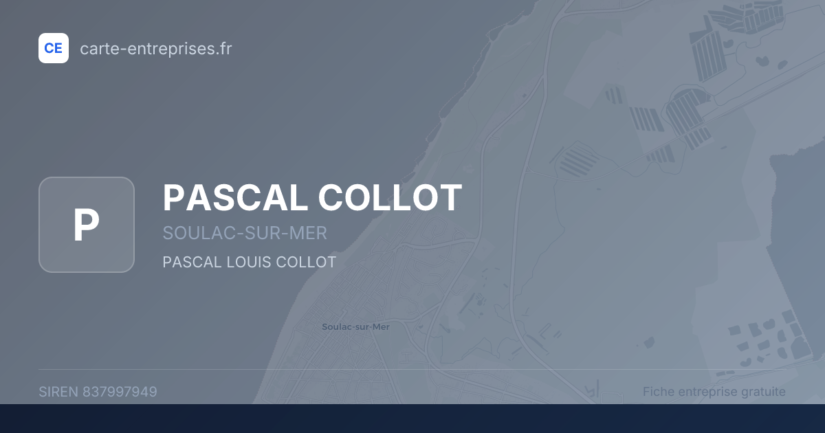 PASCAL COLLOT — 837997949 — fiche entreprise