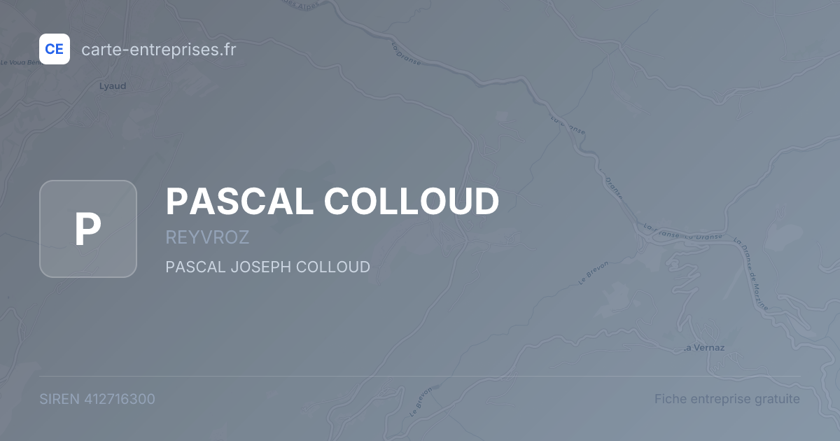 PASCAL COLLOUD — 412716300 — fiche entreprise