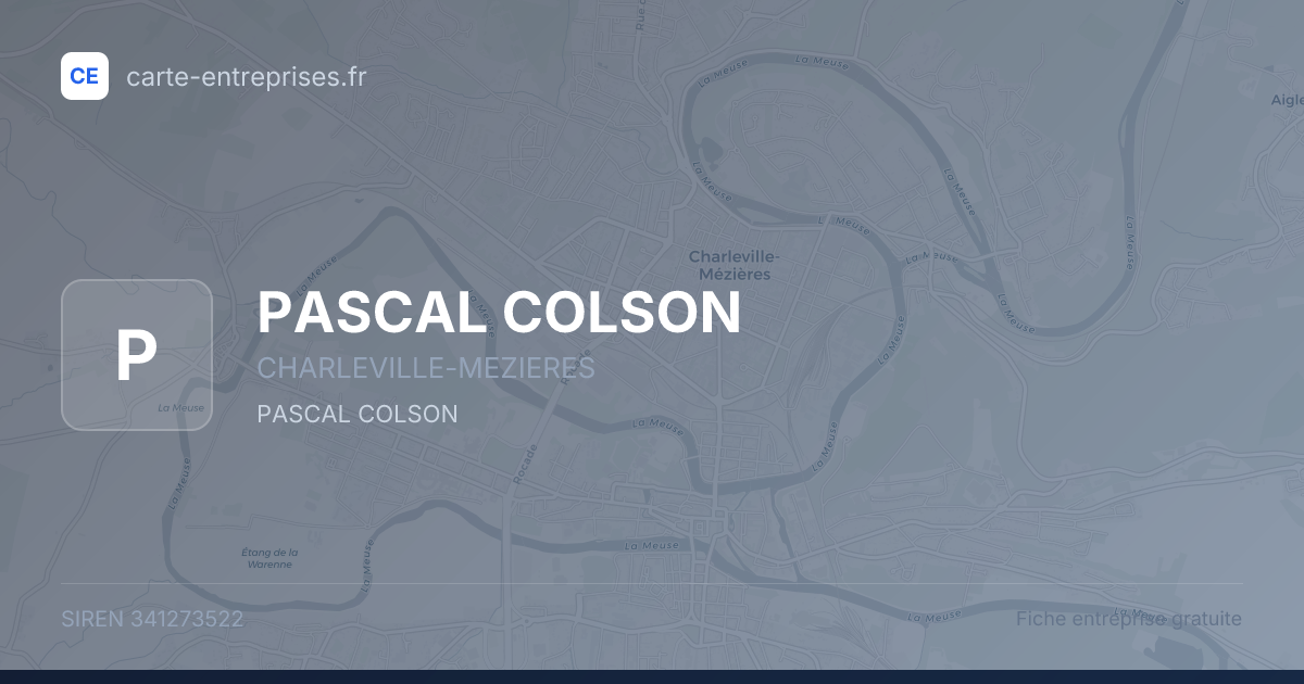 PASCAL COLSON — 341273522 — fiche entreprise