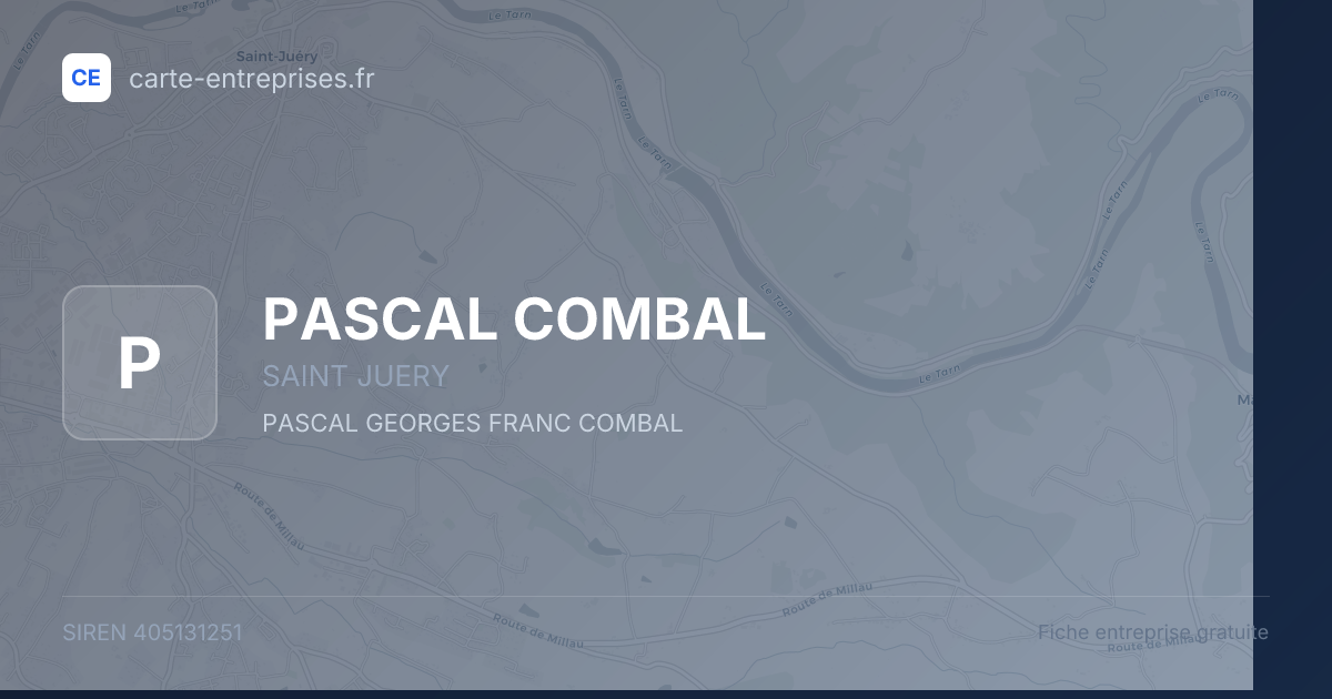 PASCAL COMBAL — 405131251 — fiche entreprise