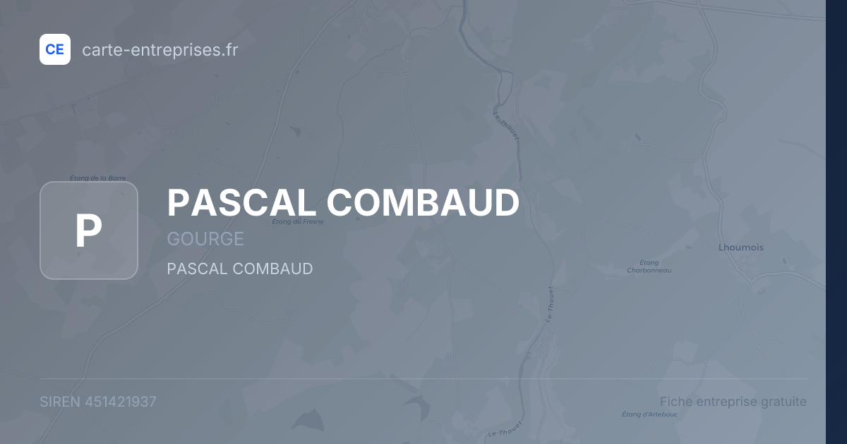 PASCAL COMBAUD — 451421937 — fiche entreprise