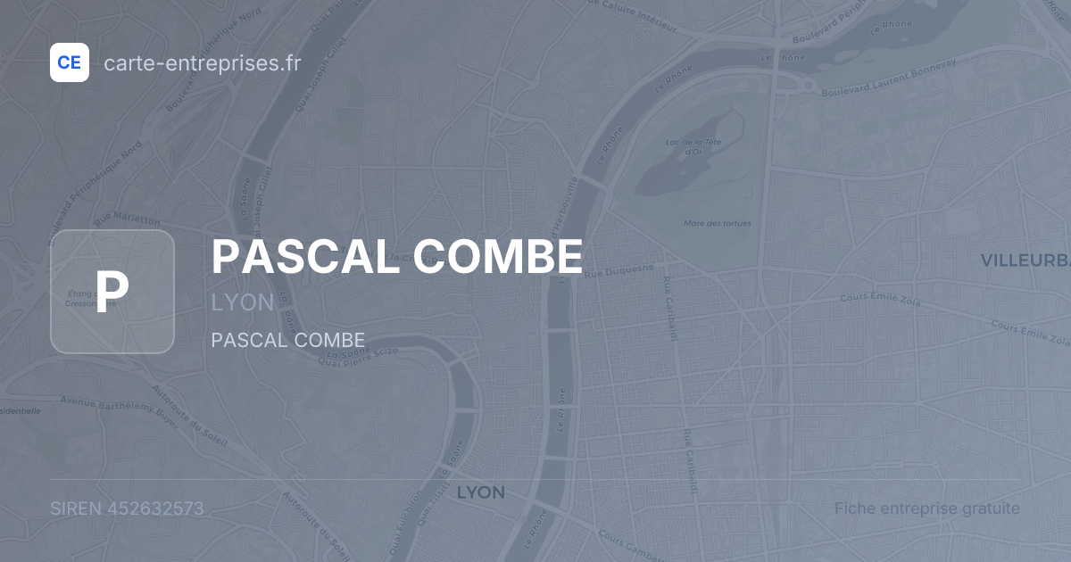 PASCAL COMBE — 452632573 — fiche entreprise