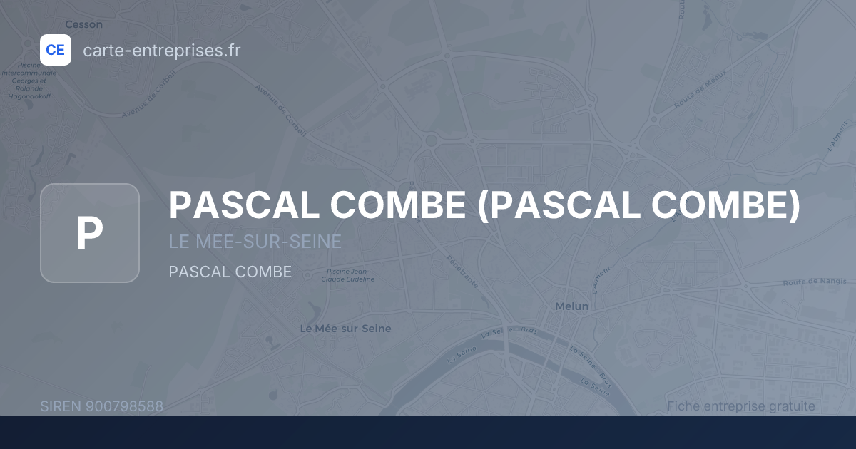 PASCAL COMBE — 900798588 — fiche entreprise