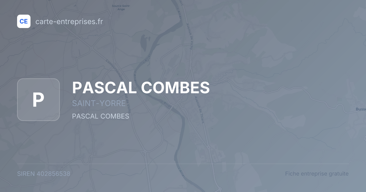 PASCAL COMBES — 402856538 — fiche entreprise