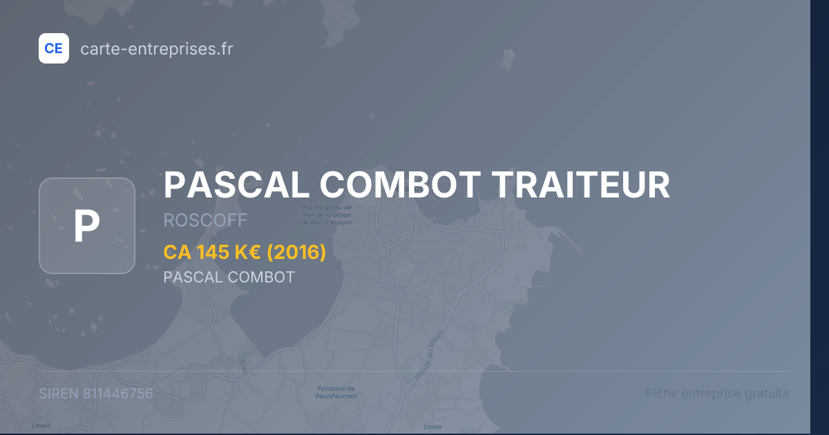 PASCAL COMBOT TRAITEUR — 811446756 — fiche entreprise