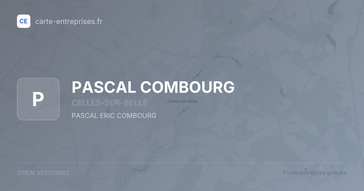 PASCAL COMBOURG — 383133683 — fiche entreprise
