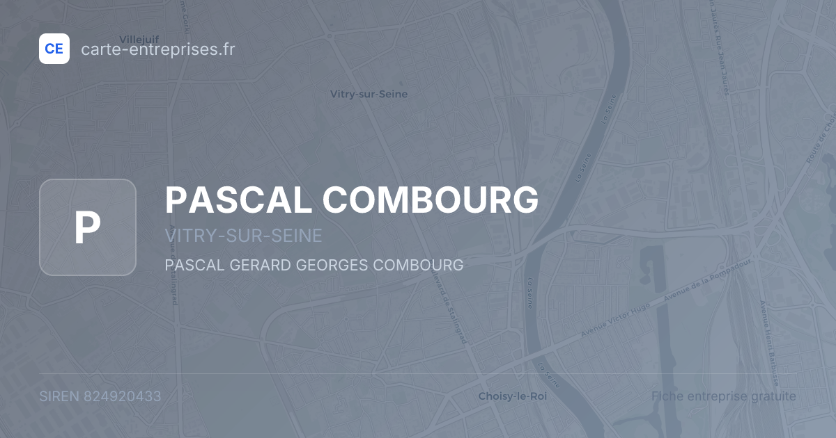PASCAL COMBOURG — 824920433 — fiche entreprise