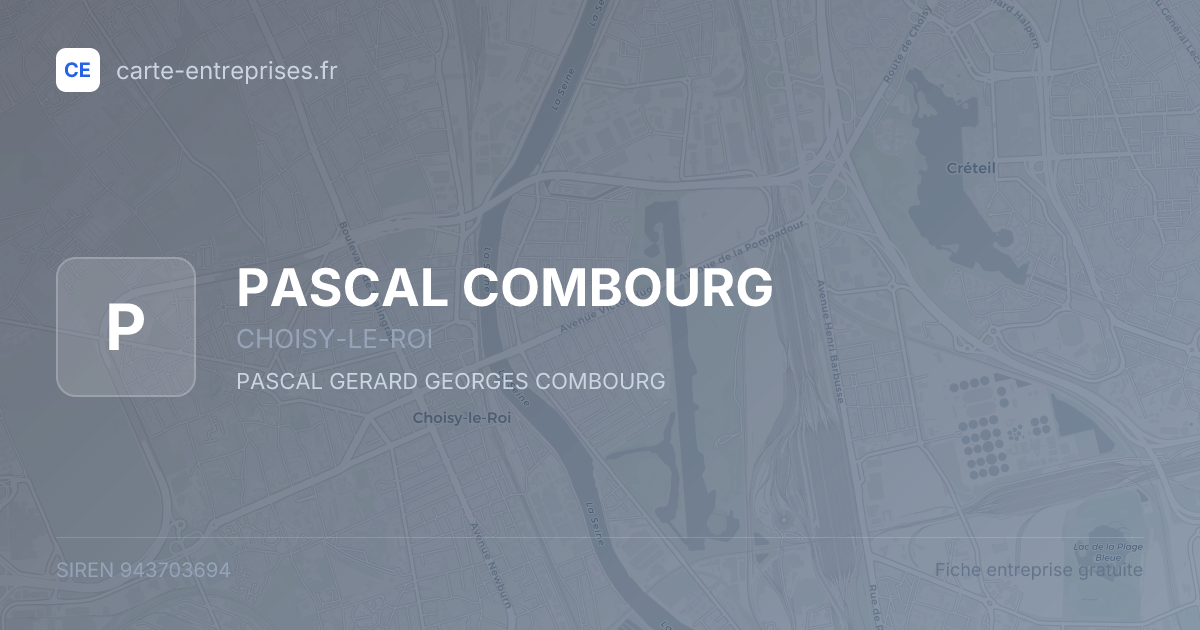 PASCAL COMBOURG — 943703694 — fiche entreprise