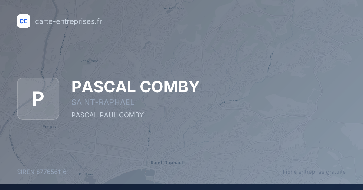 PASCAL COMBY — 877656116 — fiche entreprise