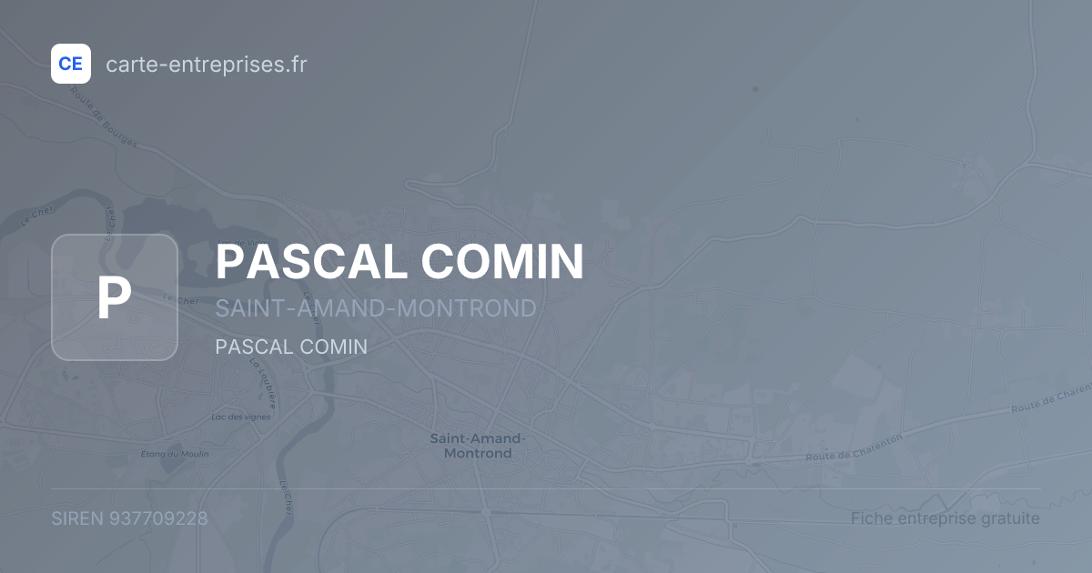 PASCAL COMIN — 937709228 — fiche entreprise