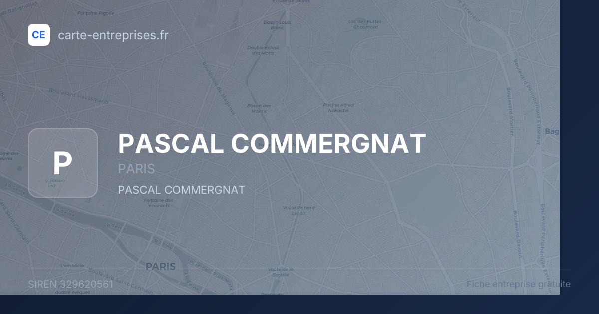 PASCAL COMMERGNAT — 329620561 — fiche entreprise
