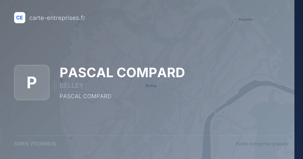 PASCAL COMPARD — 751399619 — fiche entreprise