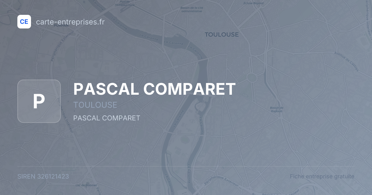 PASCAL COMPARET — 326121423 — fiche entreprise