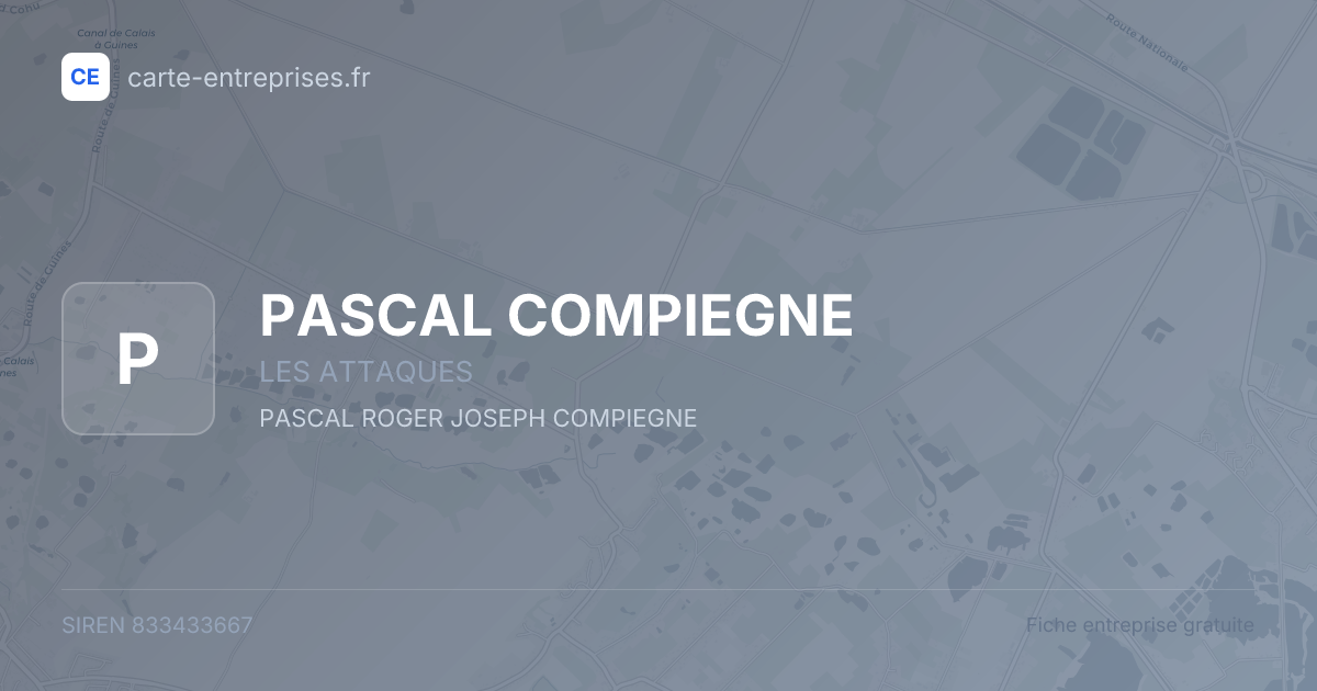 PASCAL COMPIEGNE — 833433667 — fiche entreprise
