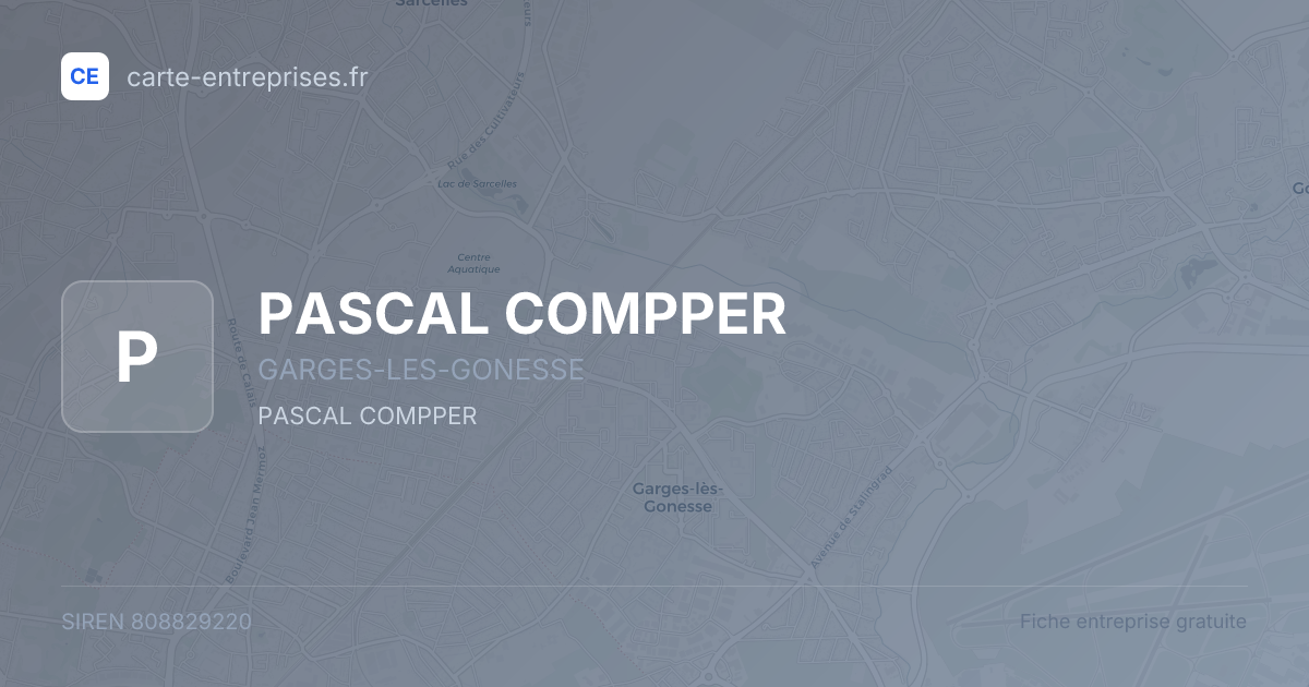 PASCAL COMPPER — 808829220 — fiche entreprise