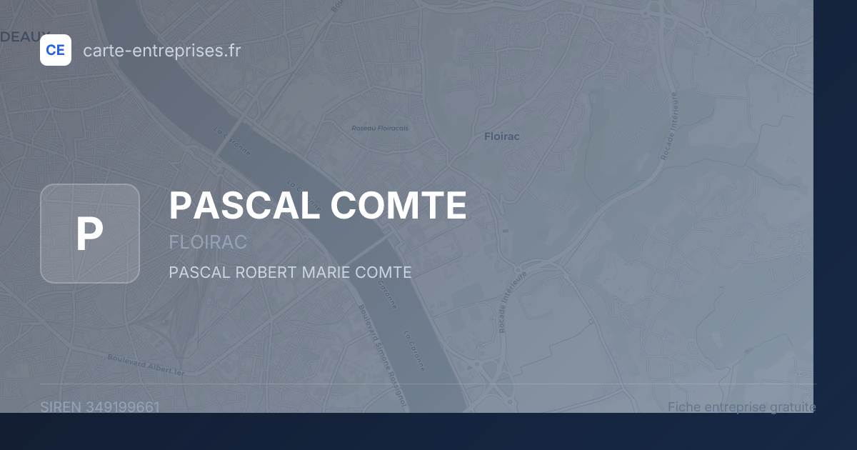 PASCAL COMTE — 349199661 — fiche entreprise