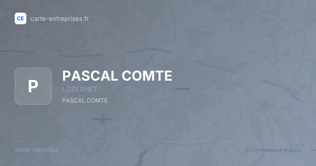 PASCAL COMTE — 519107593 — fiche entreprise