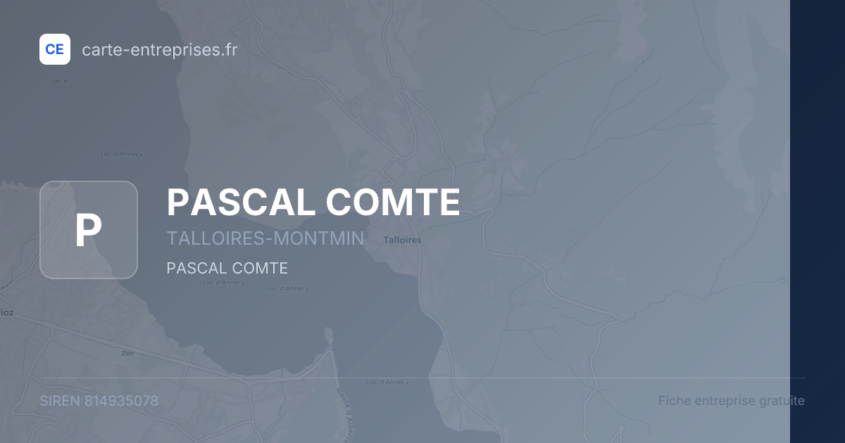 PASCAL COMTE — 814935078 — fiche entreprise