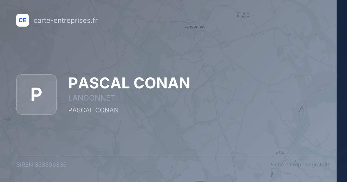 PASCAL CONAN — 353896335 — fiche entreprise
