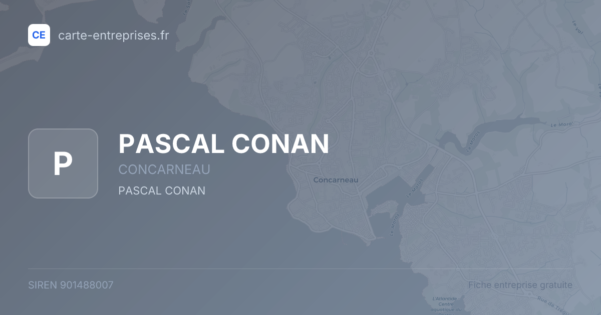 PASCAL CONAN — 901488007 — fiche entreprise