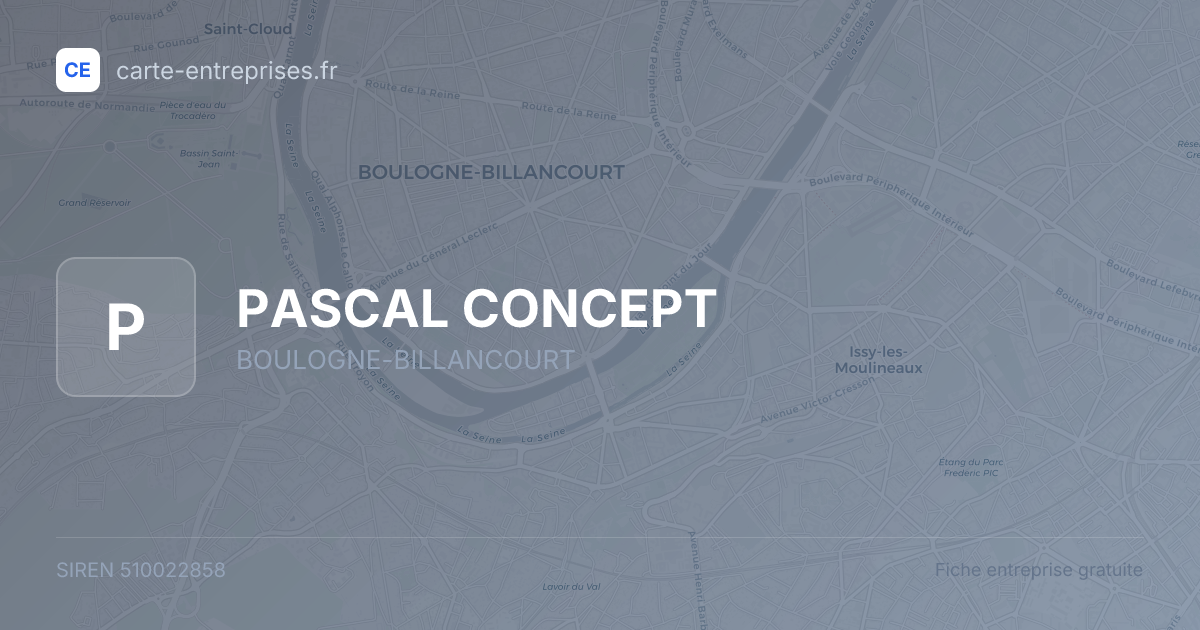 PASCAL CONCEPT — 510022858 — fiche entreprise