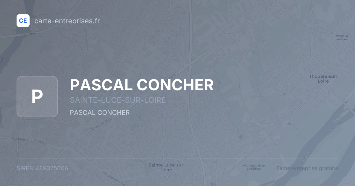 PASCAL CONCHER — 489375006 — fiche entreprise