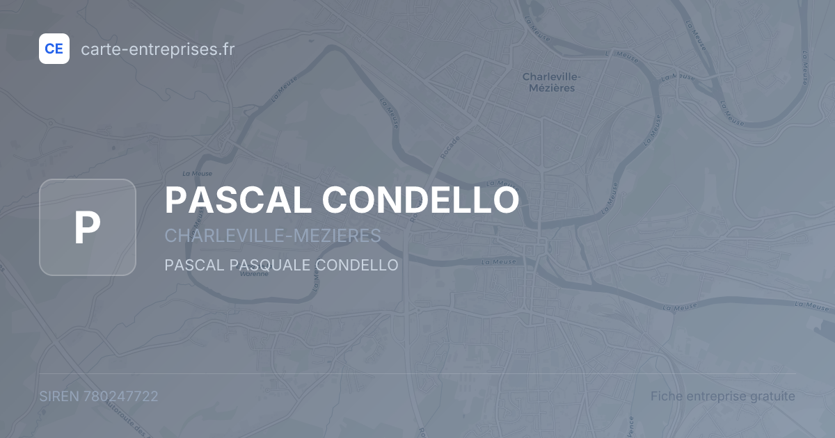 PASCAL CONDELLO — 780247722 — fiche entreprise
