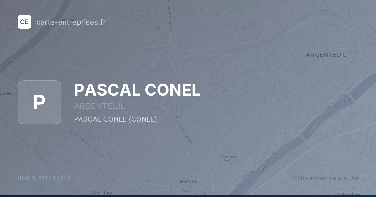 PASCAL CONEL — 414247254 — fiche entreprise