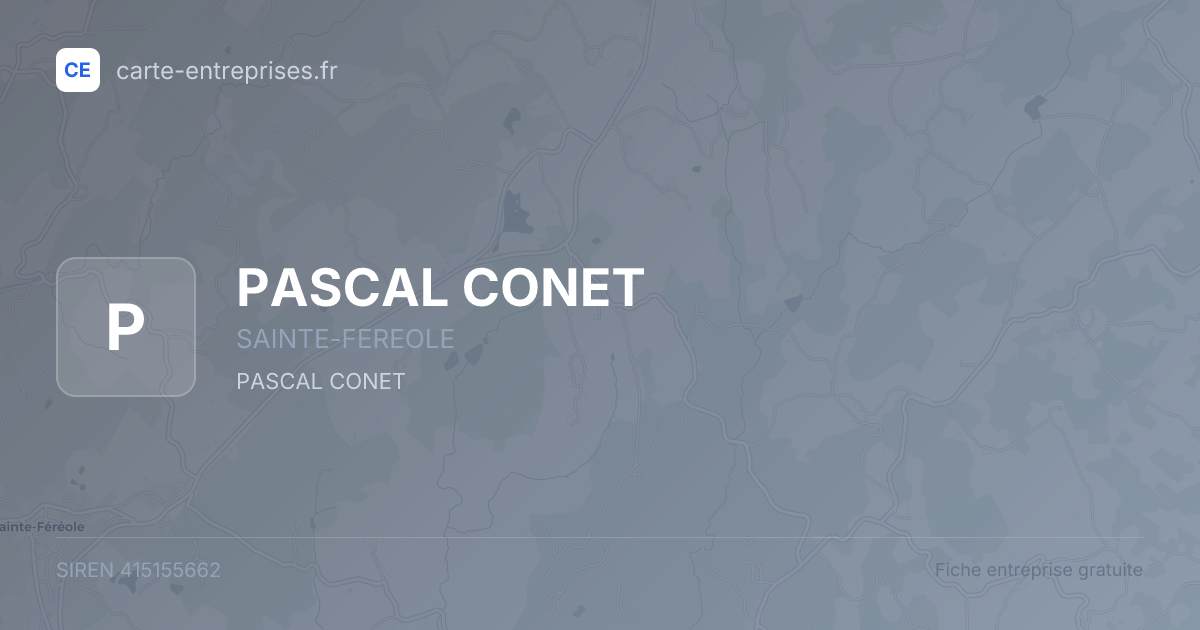 PASCAL CONET — 415155662 — fiche entreprise