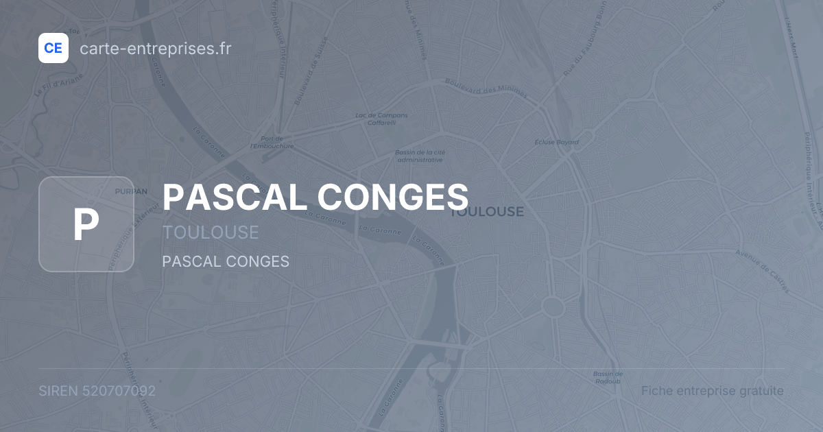 PASCAL CONGES — 520707092 — fiche entreprise