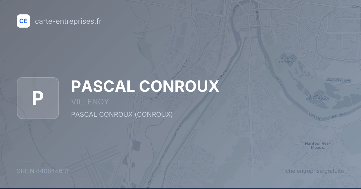 PASCAL CONROUX — 840848618 — fiche entreprise
