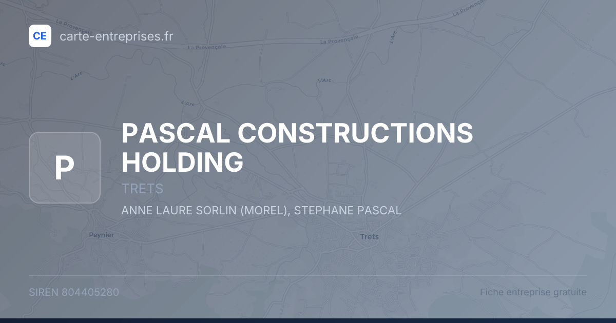 PASCAL CONSTRUCTIONS HOLDING — 804405280 — fiche entreprise